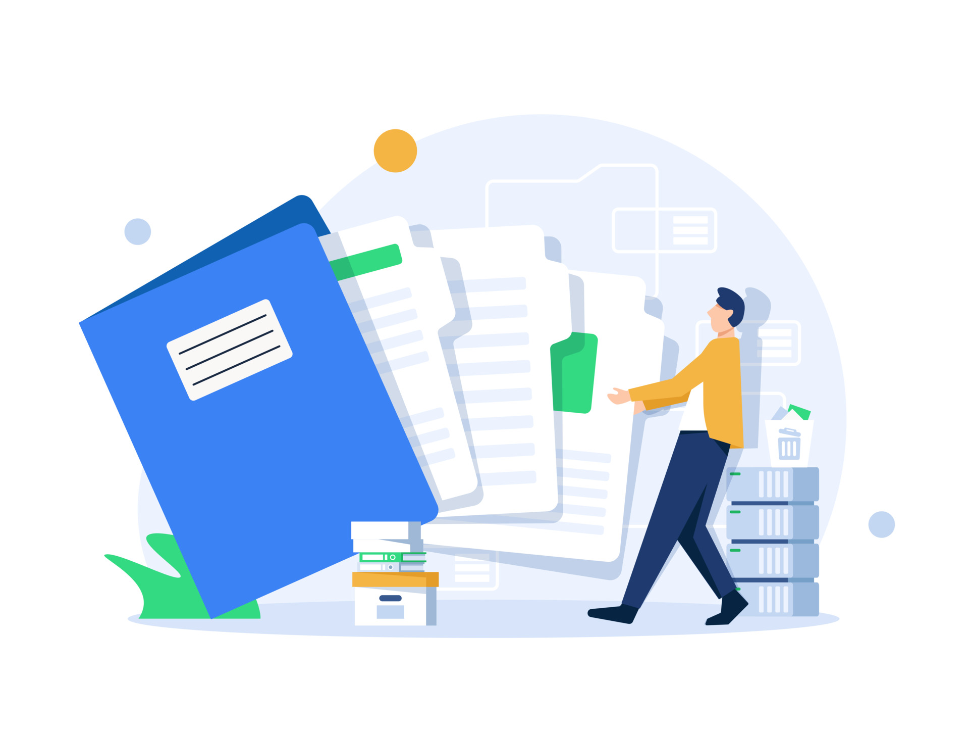 Documents — staff member managing paperwork