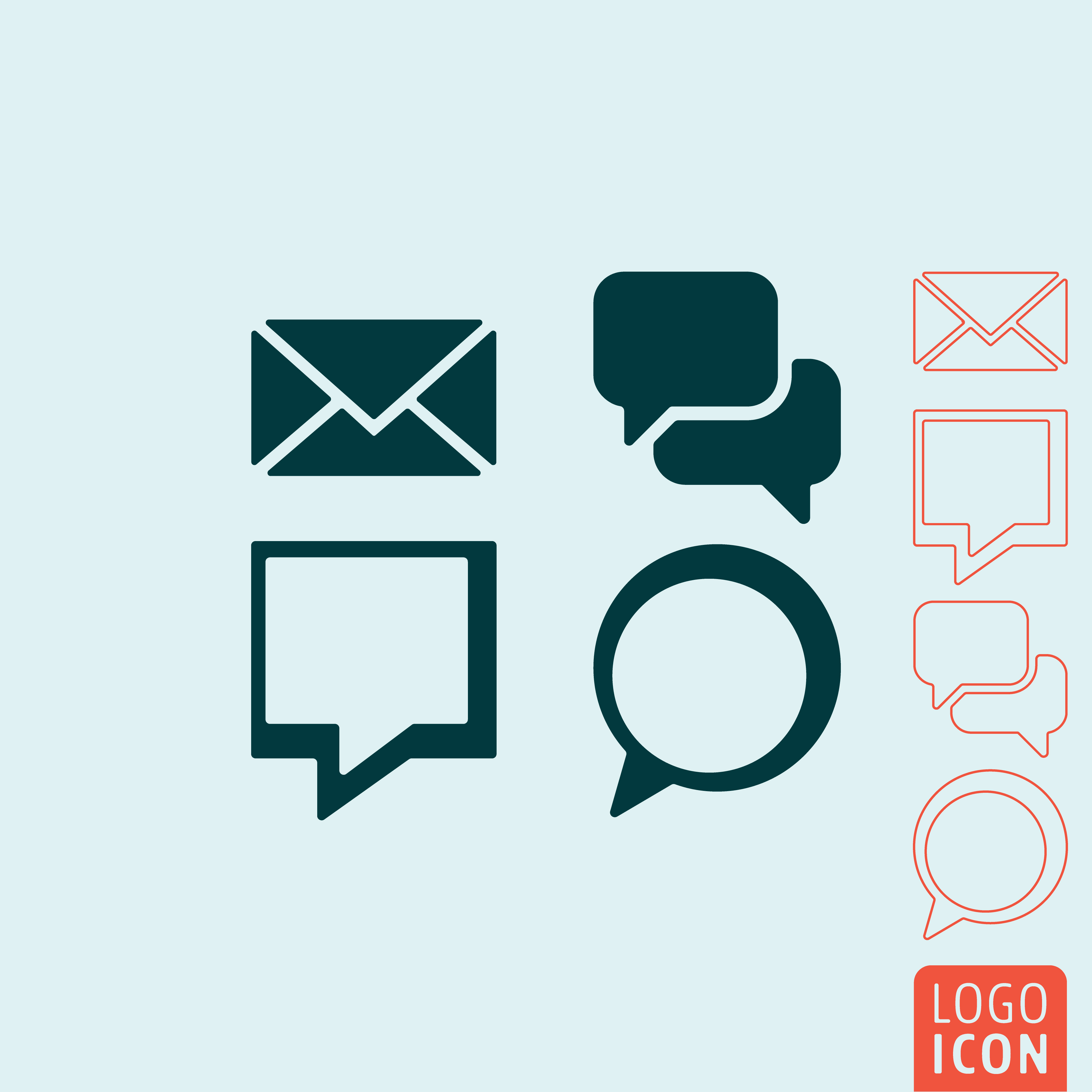Messaging — mail and chat icons