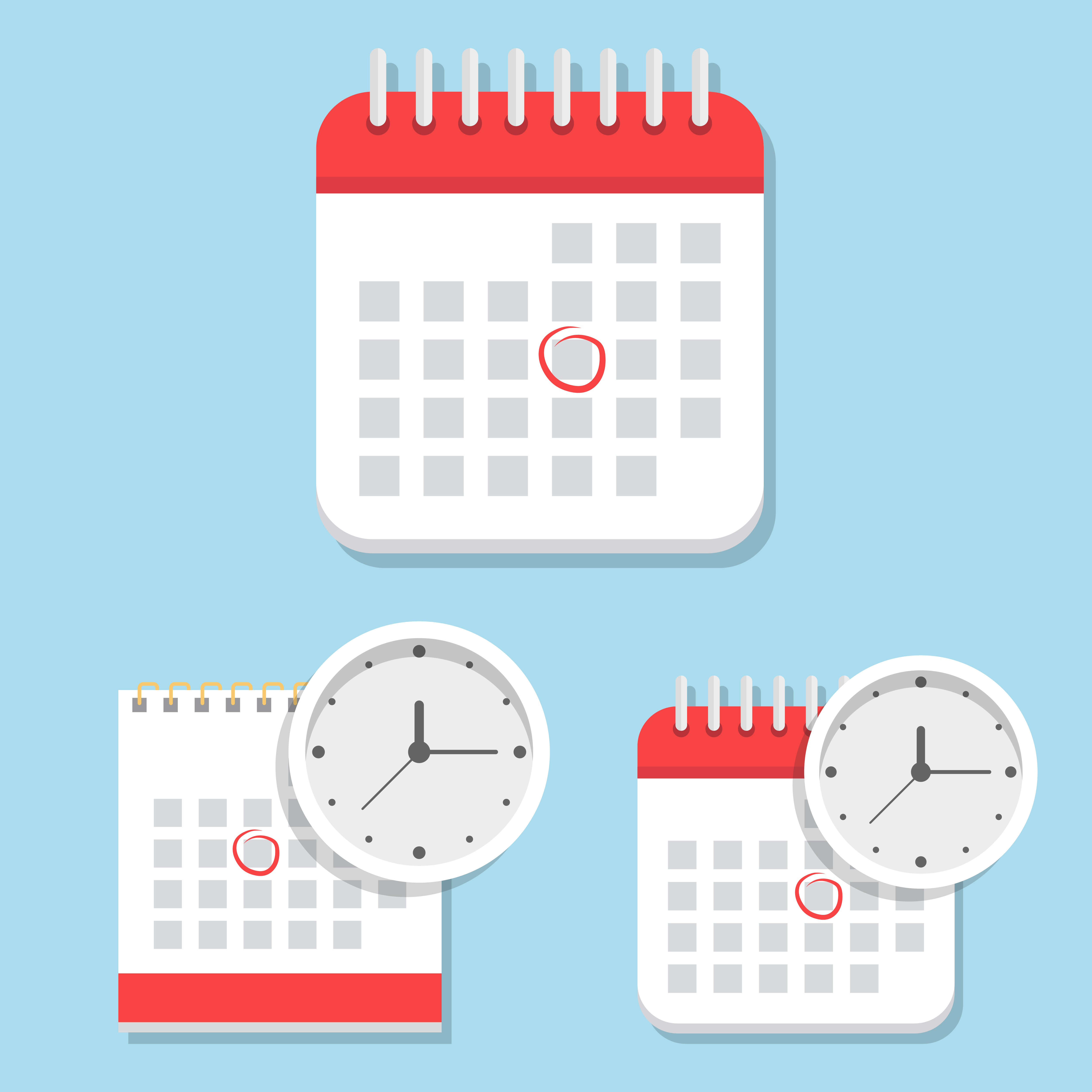 Scheduling — calendar and clocks